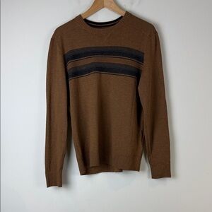 Smartwool Men's Tan Sweater with Black Stripes Size Medium